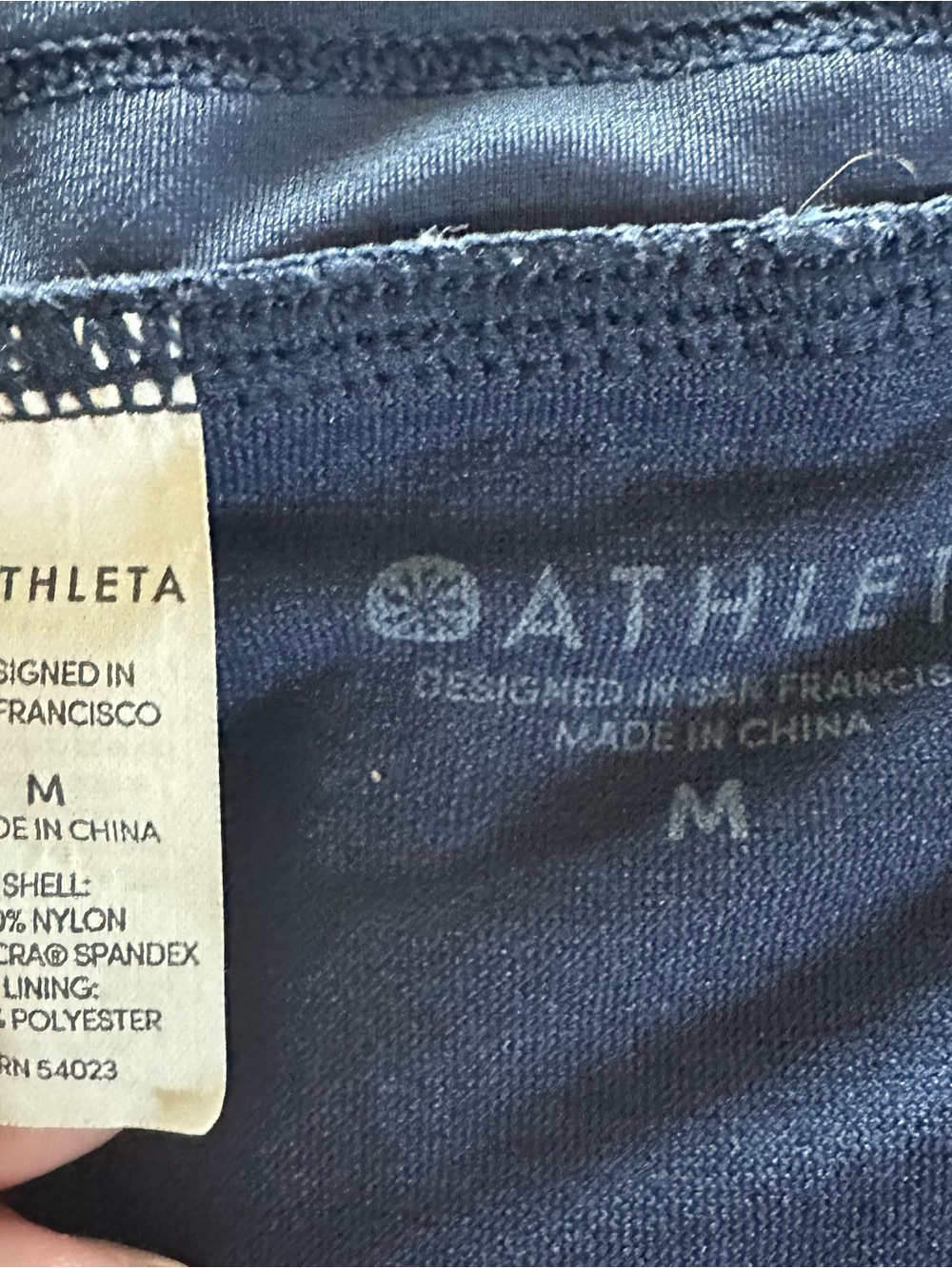 Athleta Navy and White Patterned Swim Shorts - Picture 3 of 4